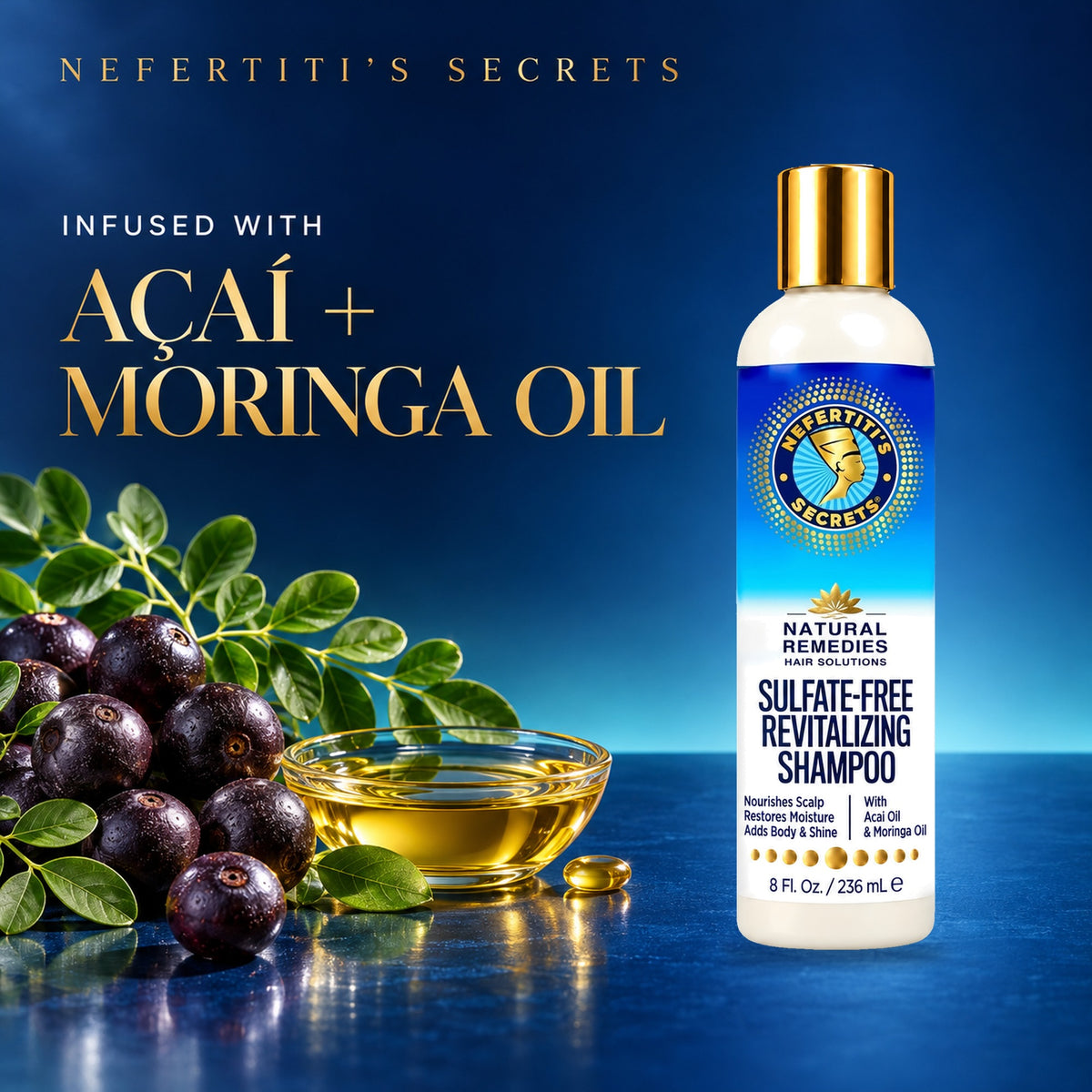 Nefertiti's Secrets Sulfate-Free Revitalizing Shampoo 8oz