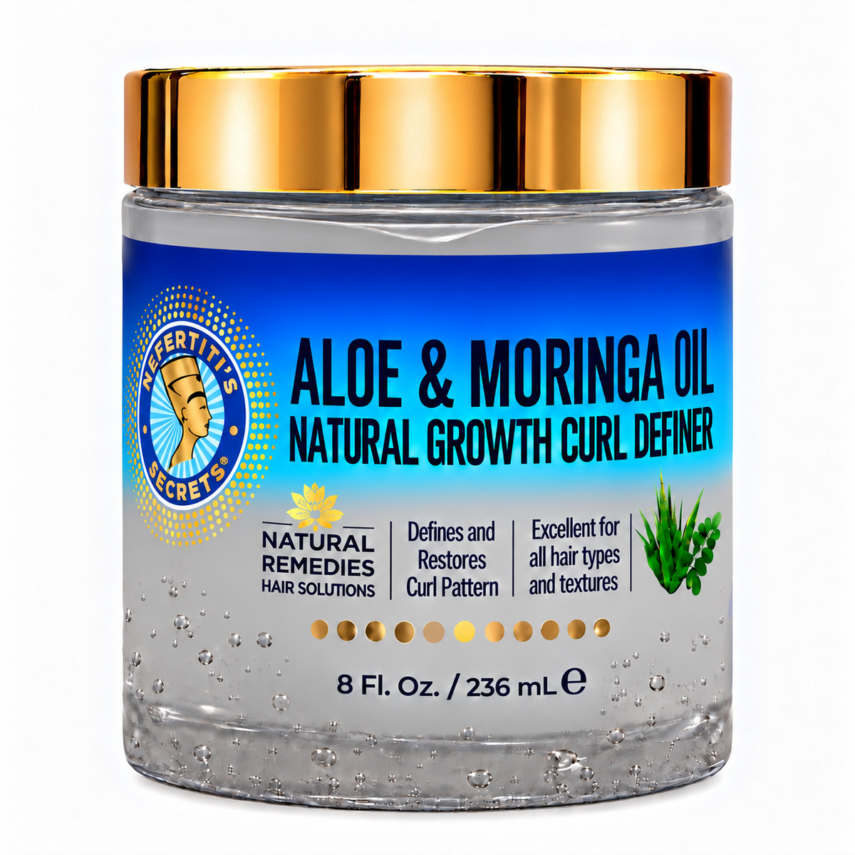 Aloe &amp; Moringa Oil Natural Growth Curl Definer 8oz