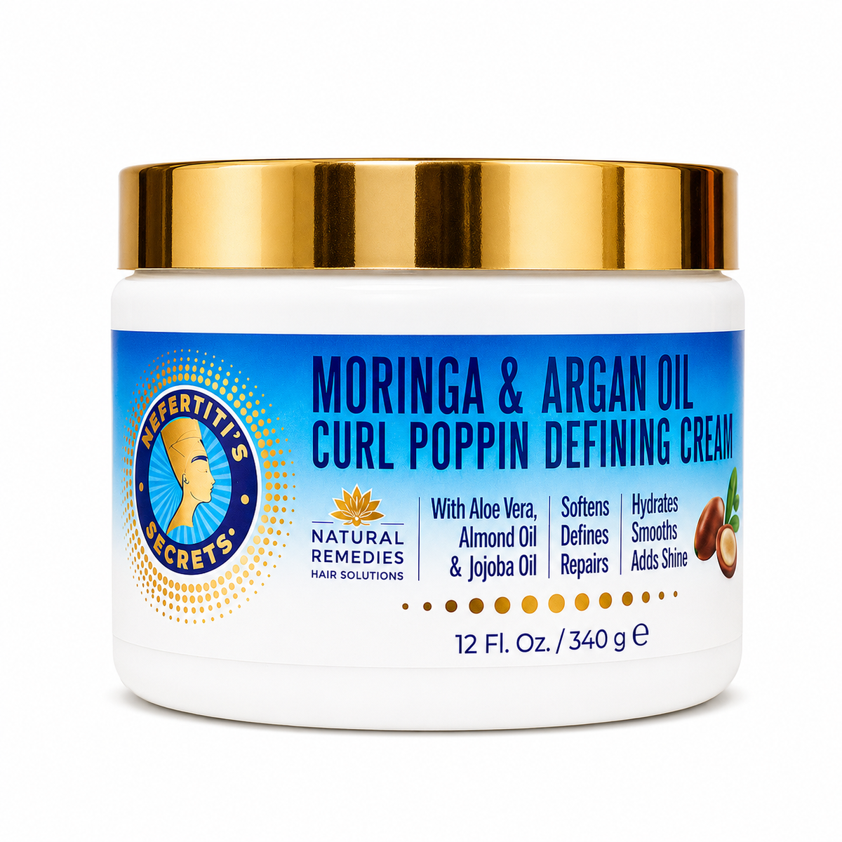 Moringa &amp; Argan Oil Curl Poppin Cream 12oz
