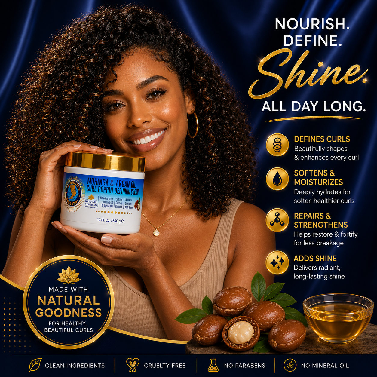 naturable+ LIFTING RECIPE CREAM 50g2個セット Moringa & Argan Oil Curl Cream 12oz - Nefertiti's Secrets