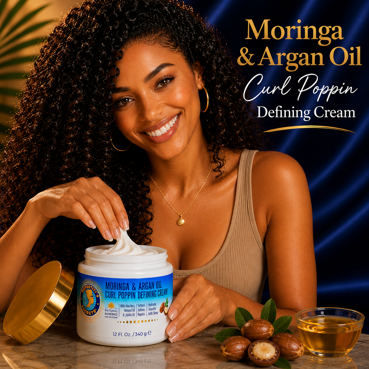 naturable+ LIFTING RECIPE CREAM 50g2個セット Moringa & Argan Oil Curl Cream 12oz - Nefertiti's Secrets