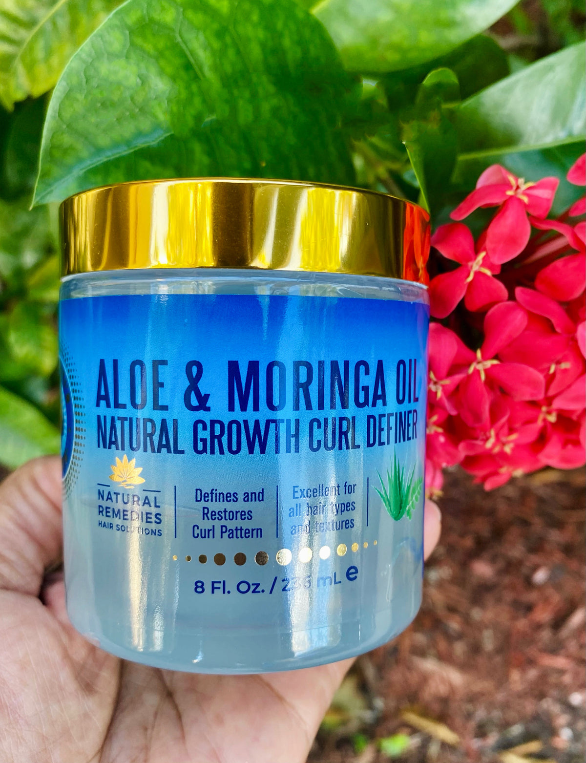 Aloe &amp; Moringa Oil Natural Growth Curl Definer 8oz