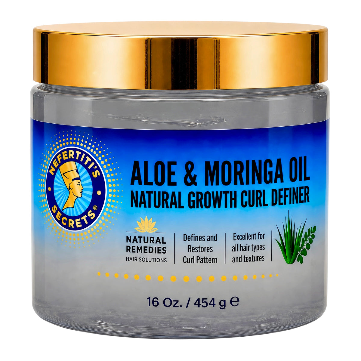 Aloe &amp; Moringa Oil Natural Growth Curl Definer 16oz