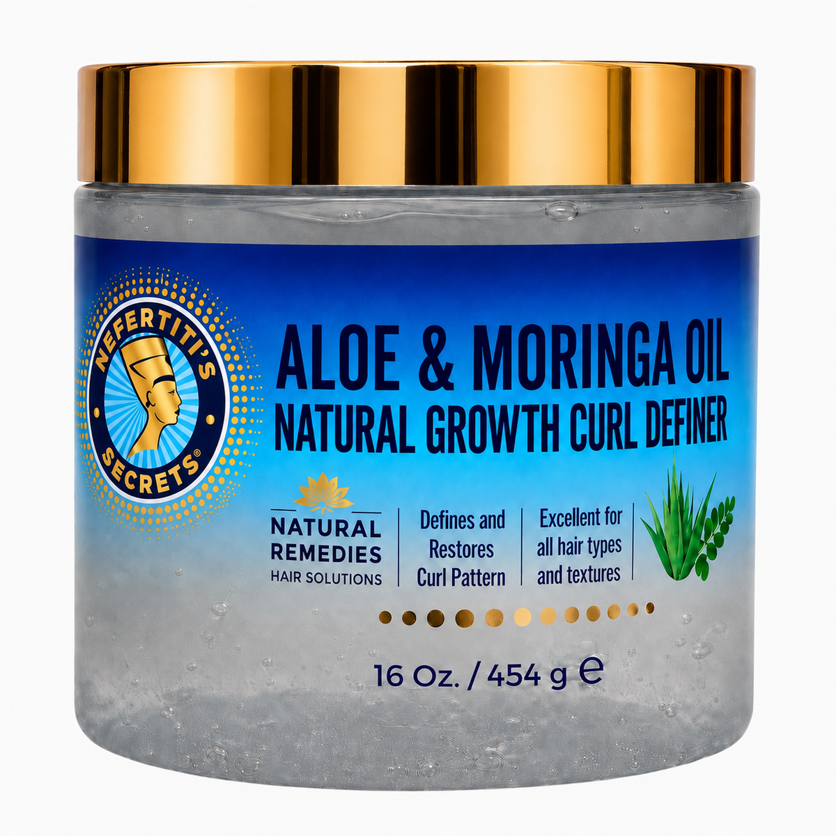 Aloe &amp; Moringa Oil Natural Growth Curl Definer 16oz