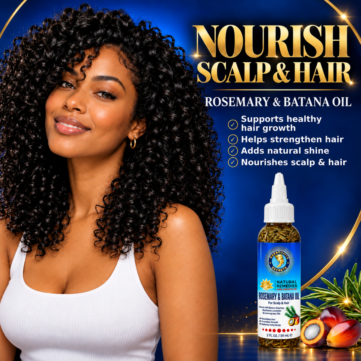 Nefertiti’s Secrets Rosemary &amp; Batana Oil 2oz