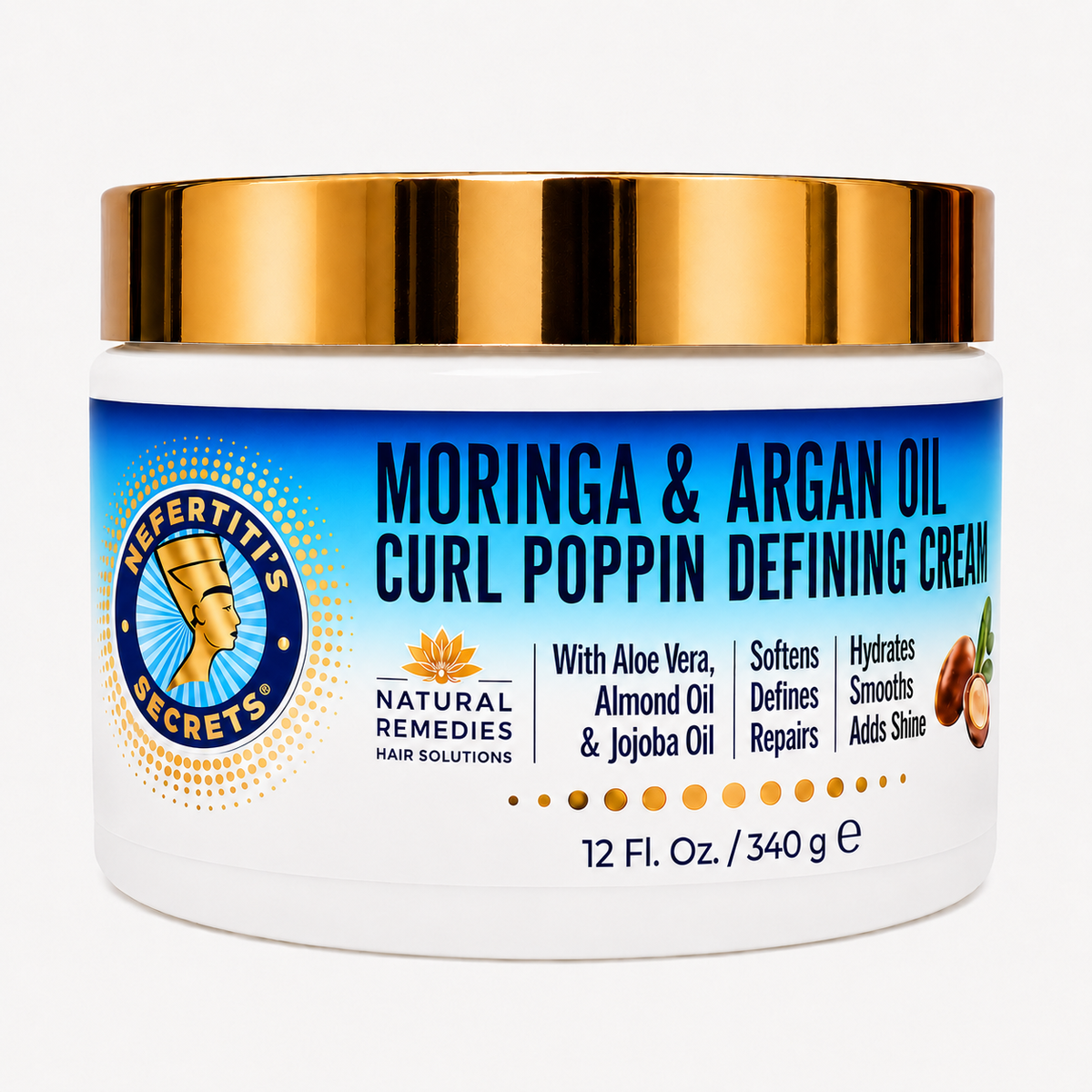 Moringa &amp; Argan Oil Curl Poppin Cream 12oz