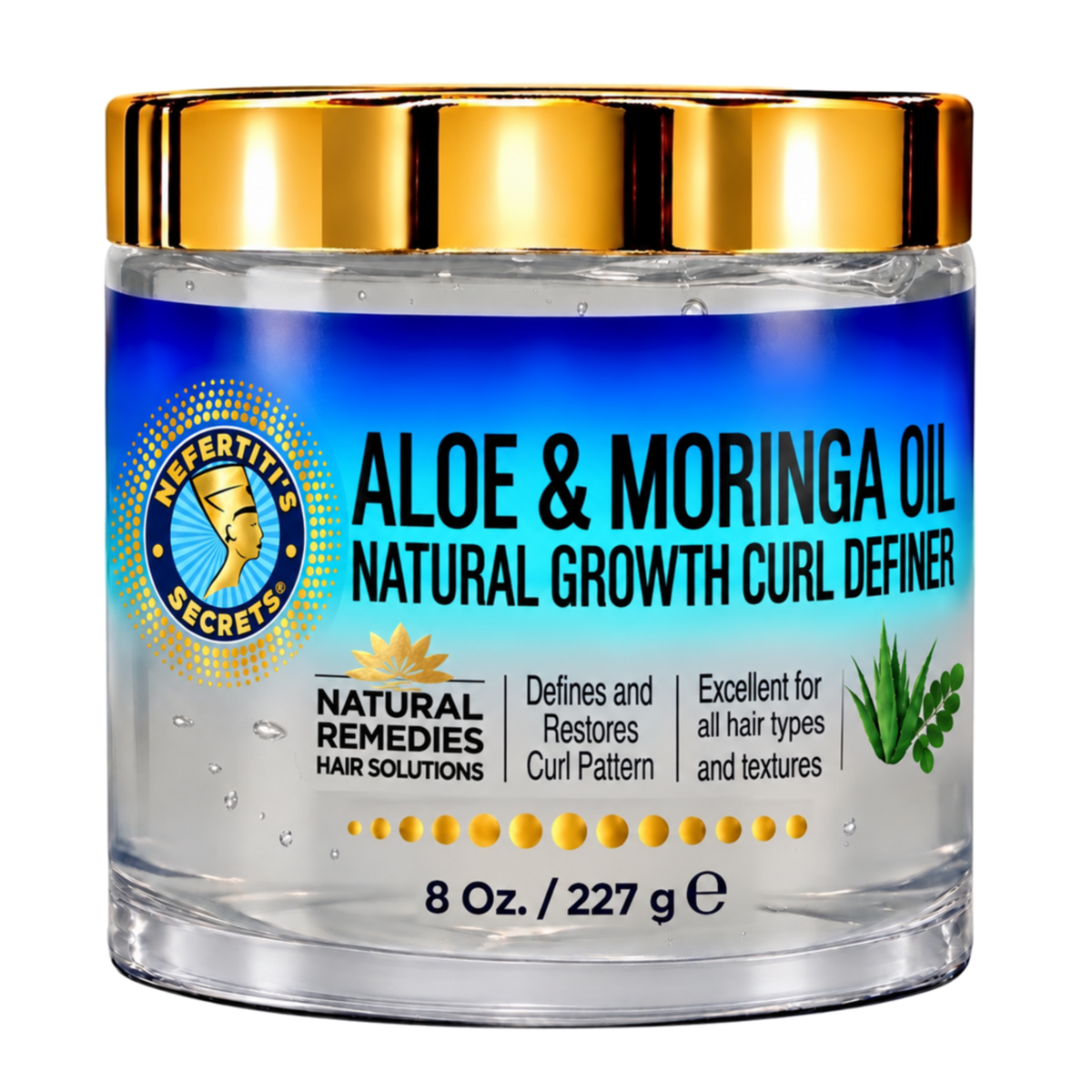 Aloe &amp; Moringa Oil Natural Growth Curl Definer 8oz