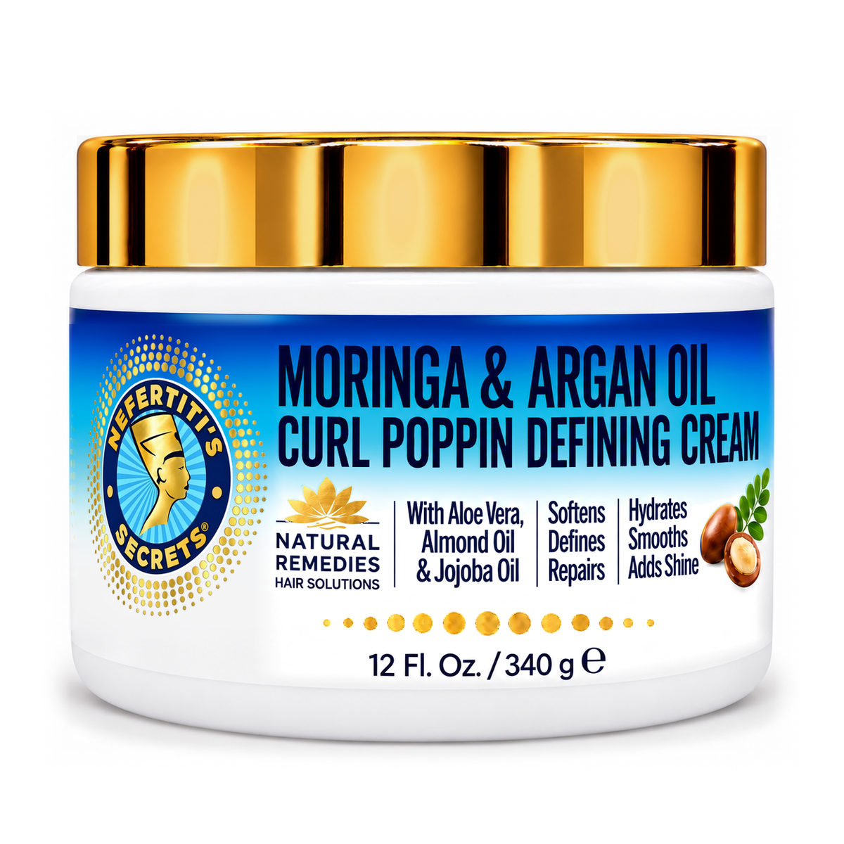 Moringa &amp; Argan Oil Curl Poppin Cream 12oz