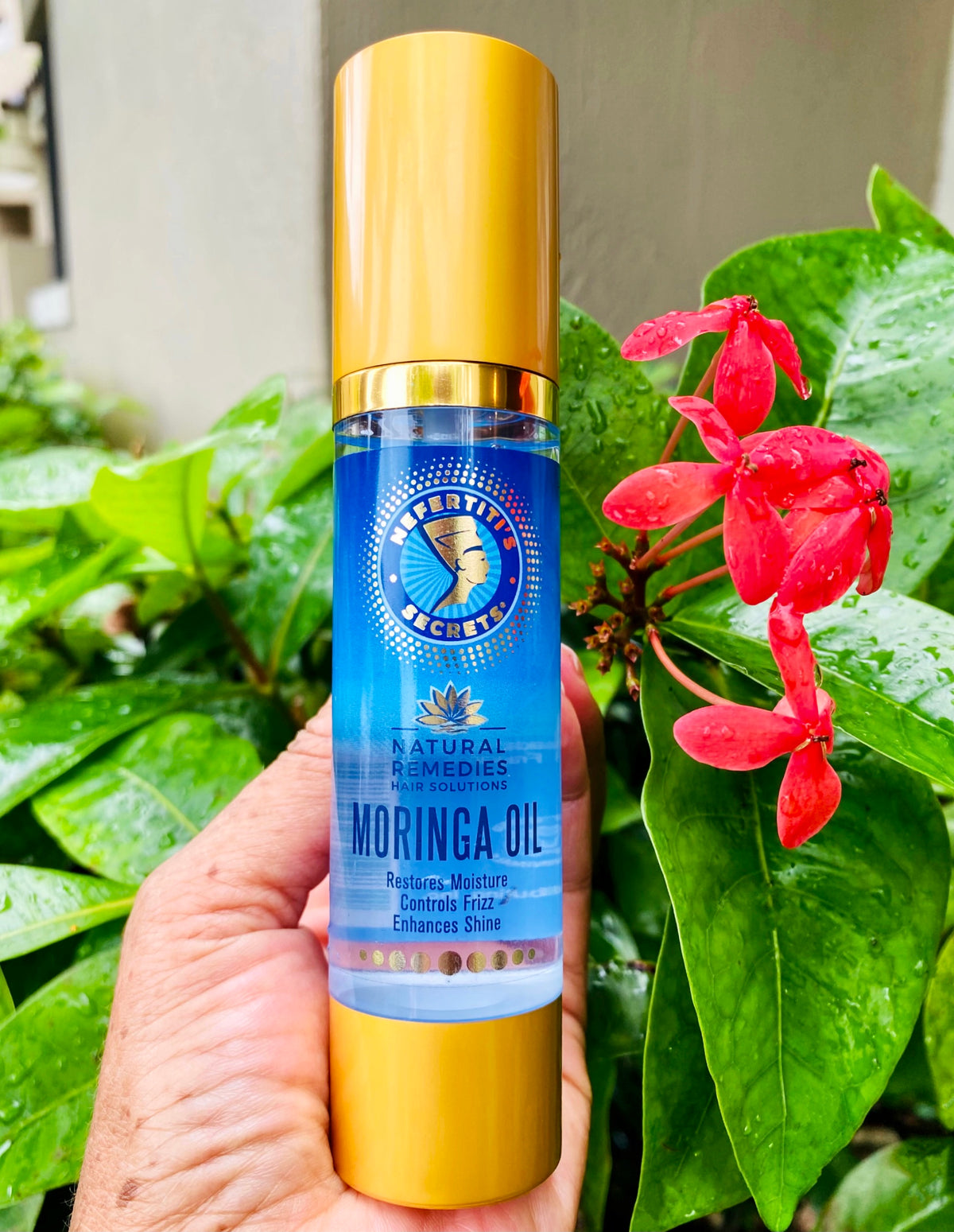 Nefertitit&#39;s Secret Natural remedies Moringa oil bottle 