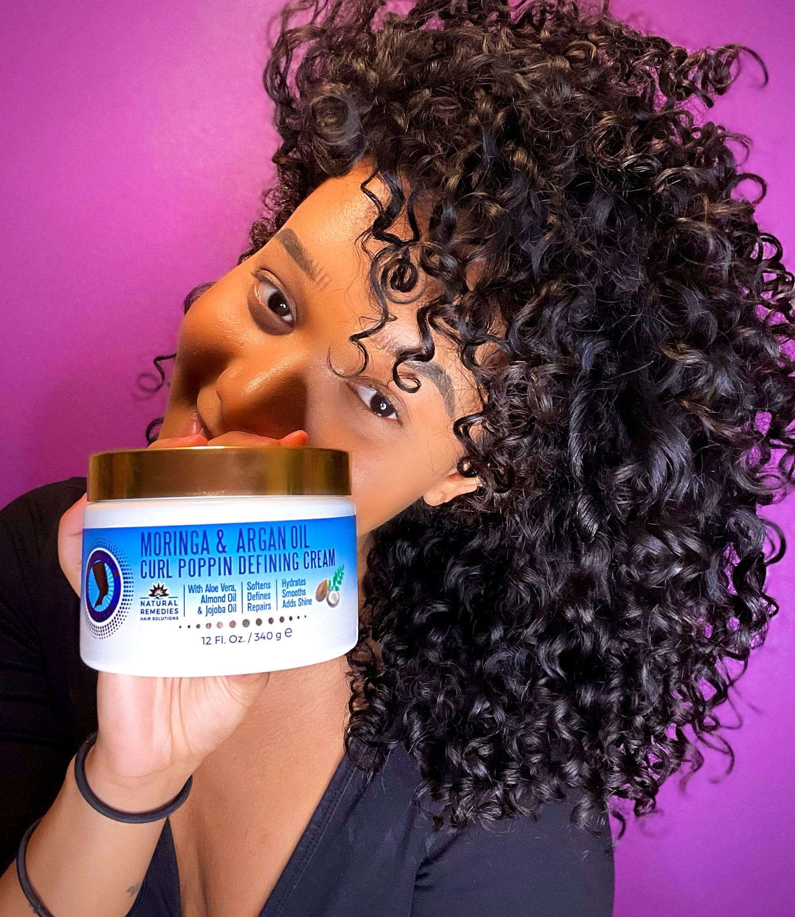 Moringa & Argan Oil Curl Poppin Cream 12oz