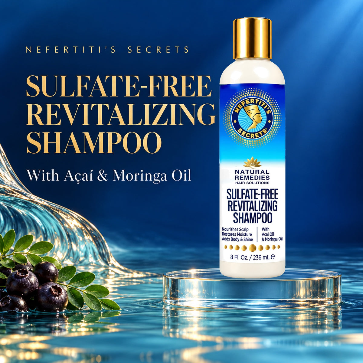 Nefertiti's Secrets Sulfate-Free Revitalizing Shampoo 8oz