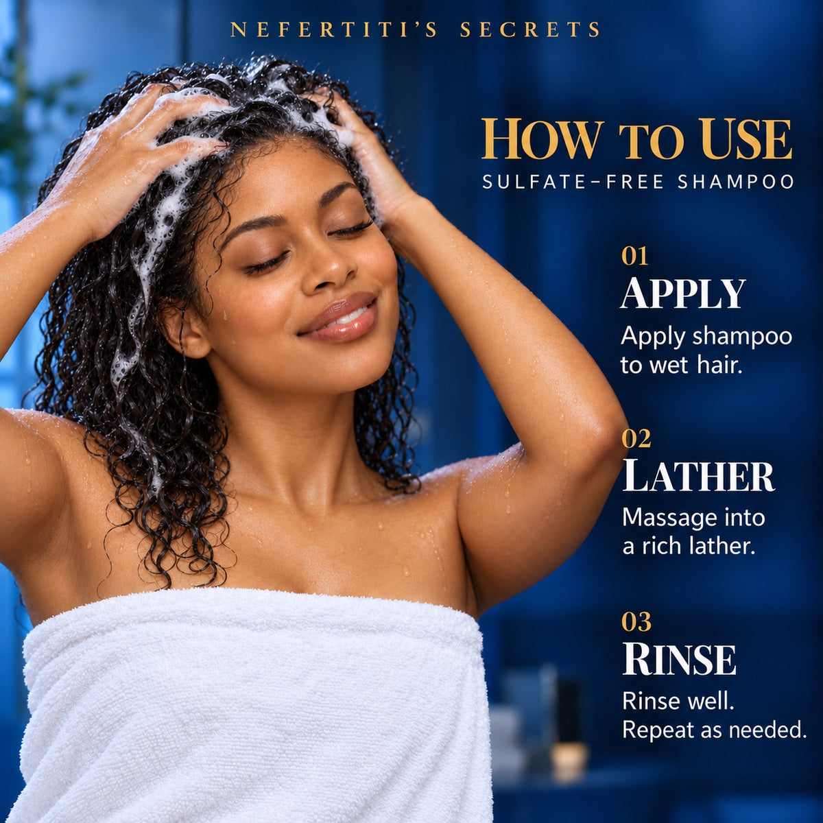 Nefertiti's Secrets Sulfate-Free Revitalizing Shampoo 8oz