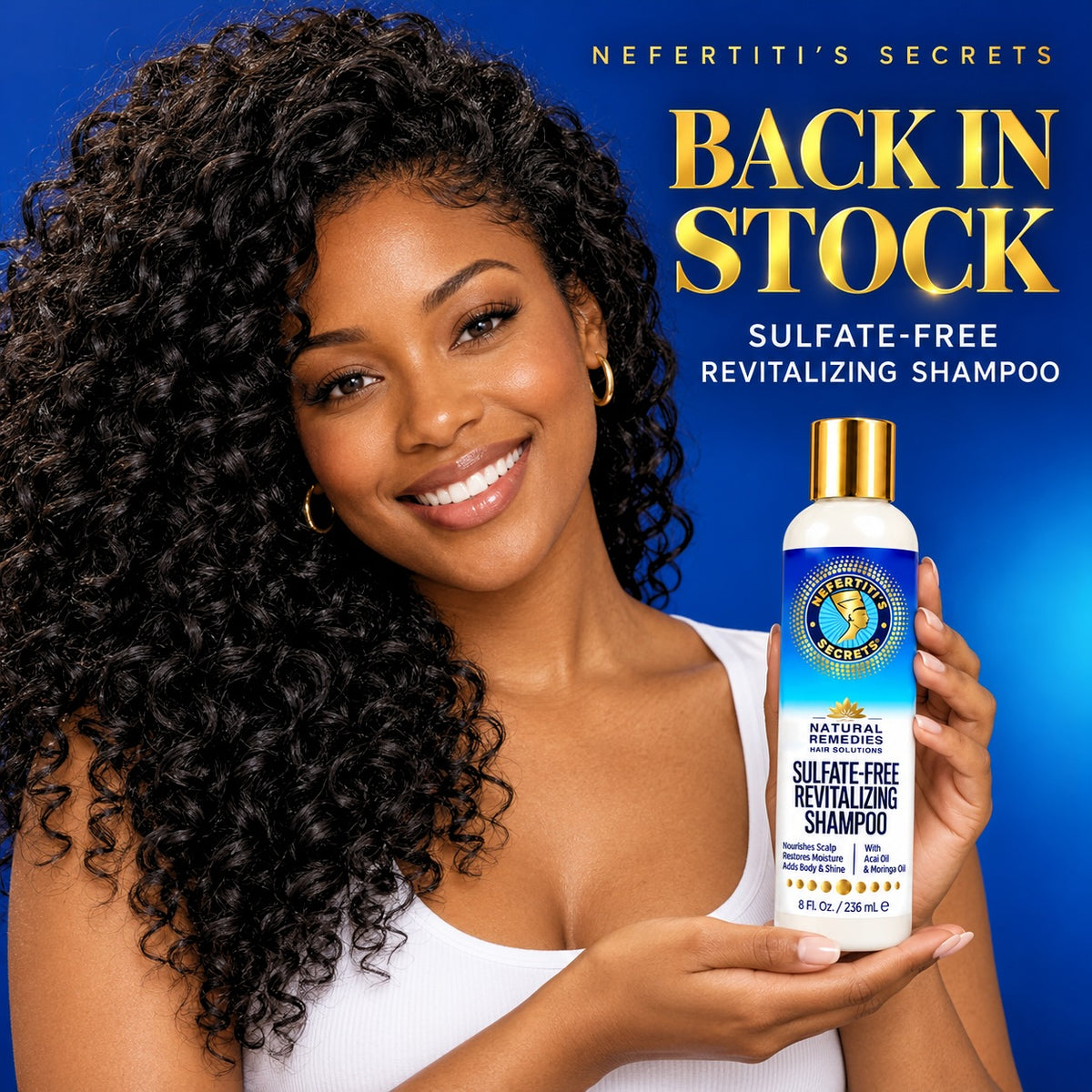 Nefertiti's Secrets Sulfate-Free Revitalizing Shampoo 8oz